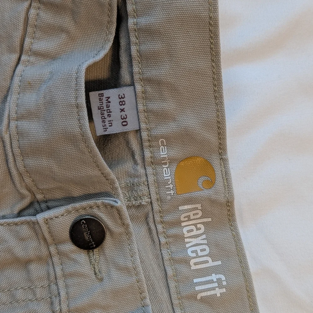 Carhartt Men’s Tan Relaxed Fit Utility Work Pants 38x30 Cotton Stretch